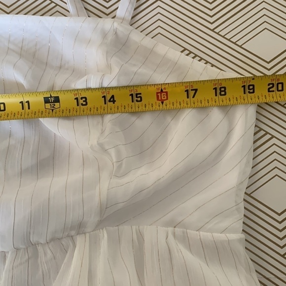 NWT Torrid White with Gold Pin stripes Sun Dress Size 1 - Picture 10 of 12